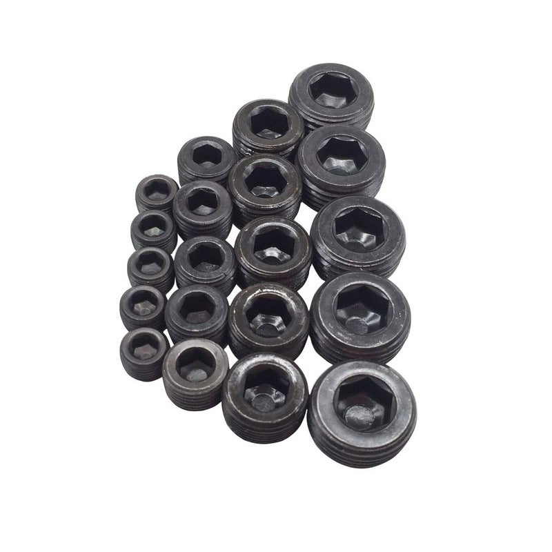 AIB2C Pipe Plug Fitting Kits 1/8 Inch 1/4" inch 3/8" inch 1/2" inch NPT Male, Set of 20 - Image 2